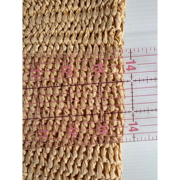 Boho Beach Bag Tote Straw Crochet Slouchy‎ Summer Festival Farmer's Market Clean - Picture 9 of 11